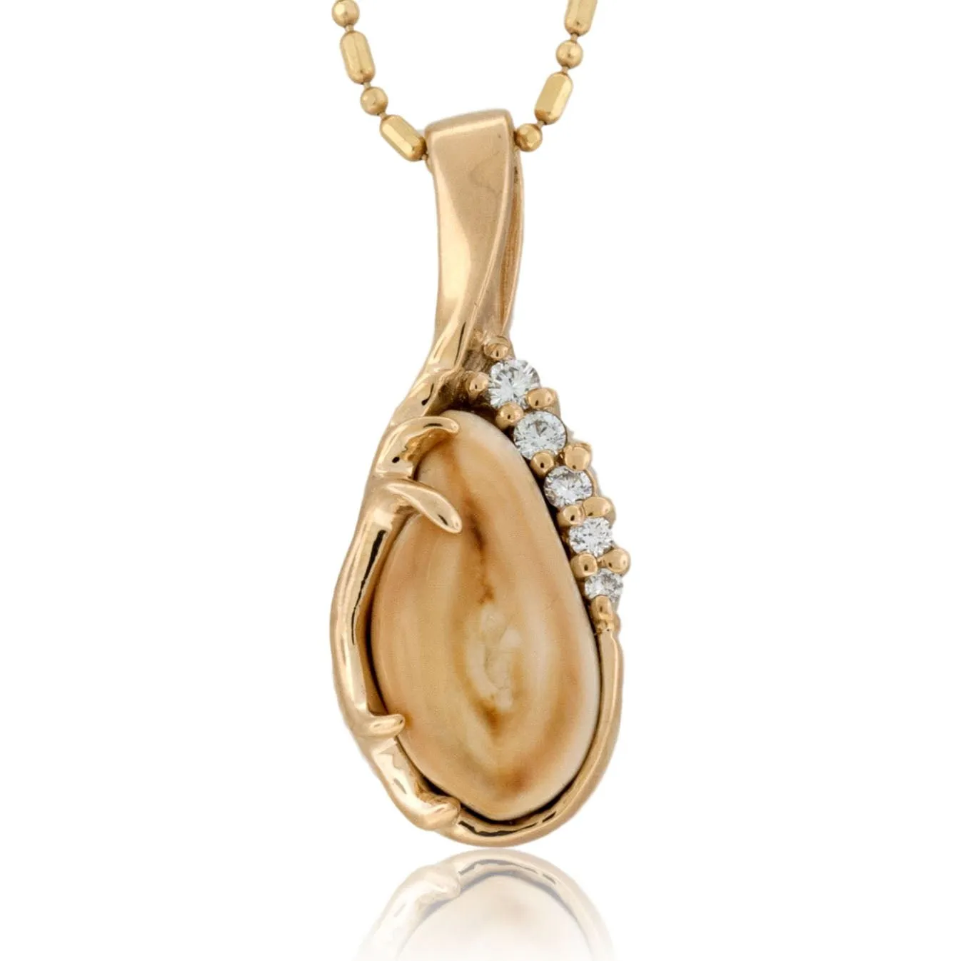 Elk Tooth Ivory Diamond Necklace