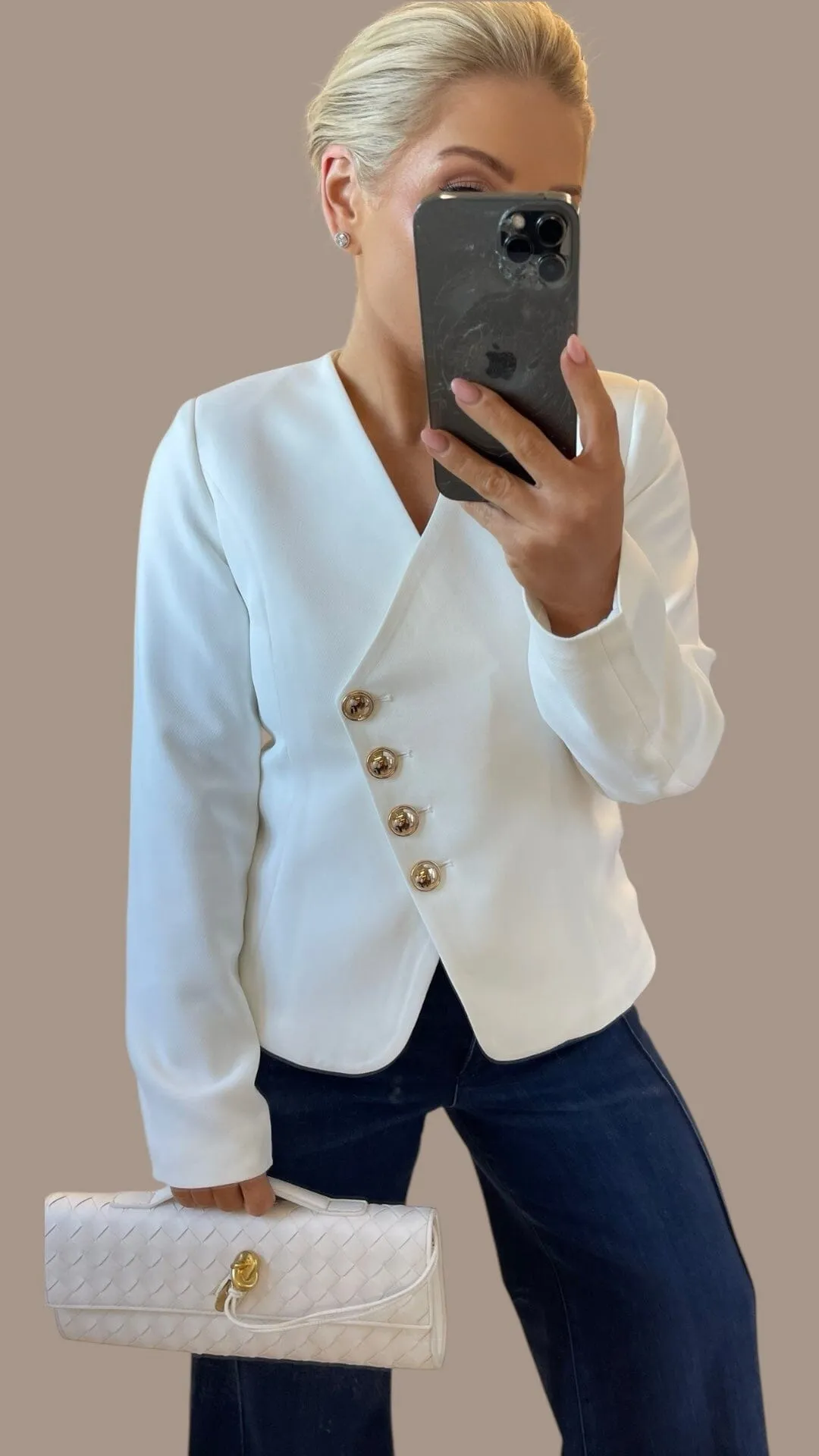 EMILY TAILORED BLAZER - WHITE