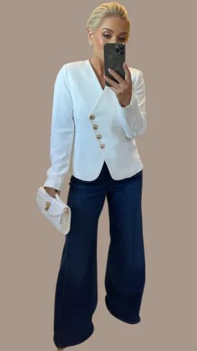 EMILY TAILORED BLAZER - WHITE