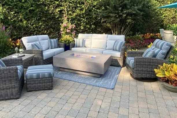 EUREKA 3 PIECE SEATING SET - Sofa and 2 Swivel Gliders