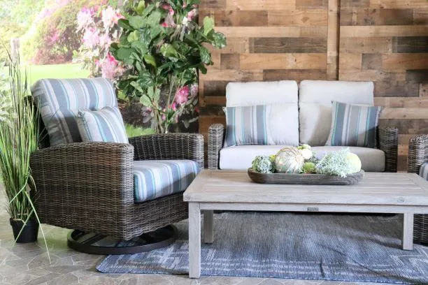 EUREKA 4 PIECE SEATING SET - Love Seat, 2 Swivel Gliders and Coffee Table