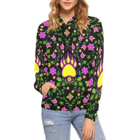 Floral Bearpaw Pink and Yellow Hoodie for Women (USA Size)