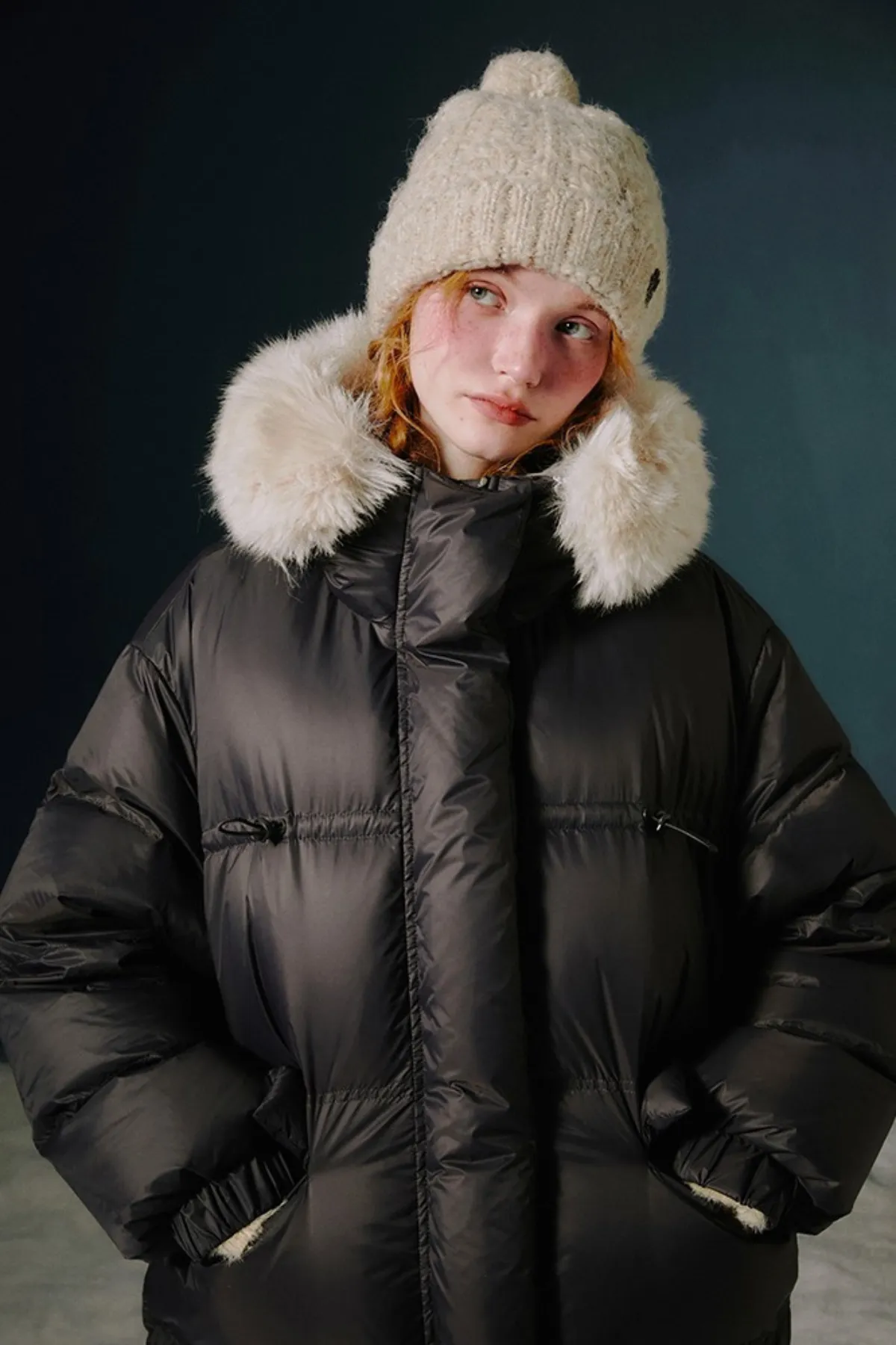 Fur Hood Volume Down Coat