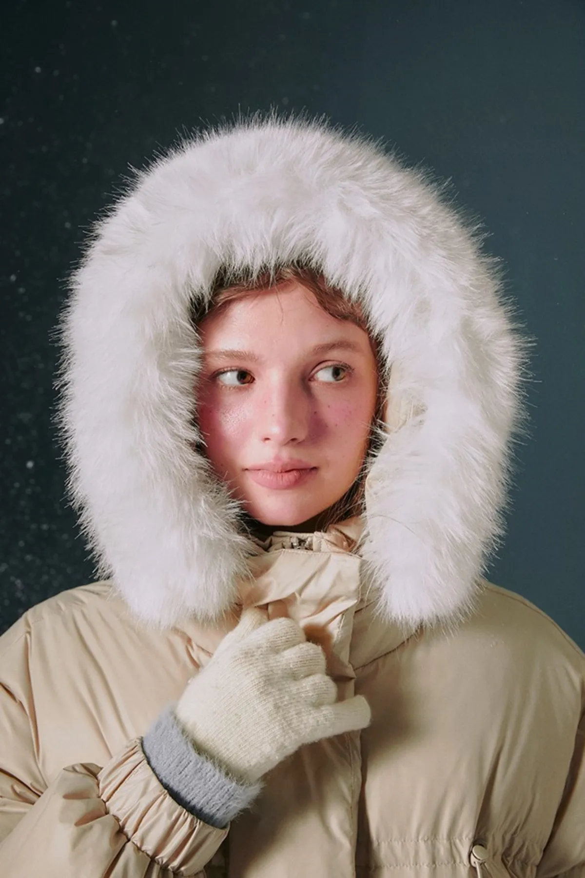 Fur Hood Volume Down Coat