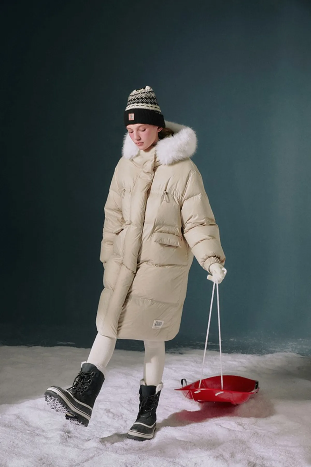 Fur Hood Volume Down Coat