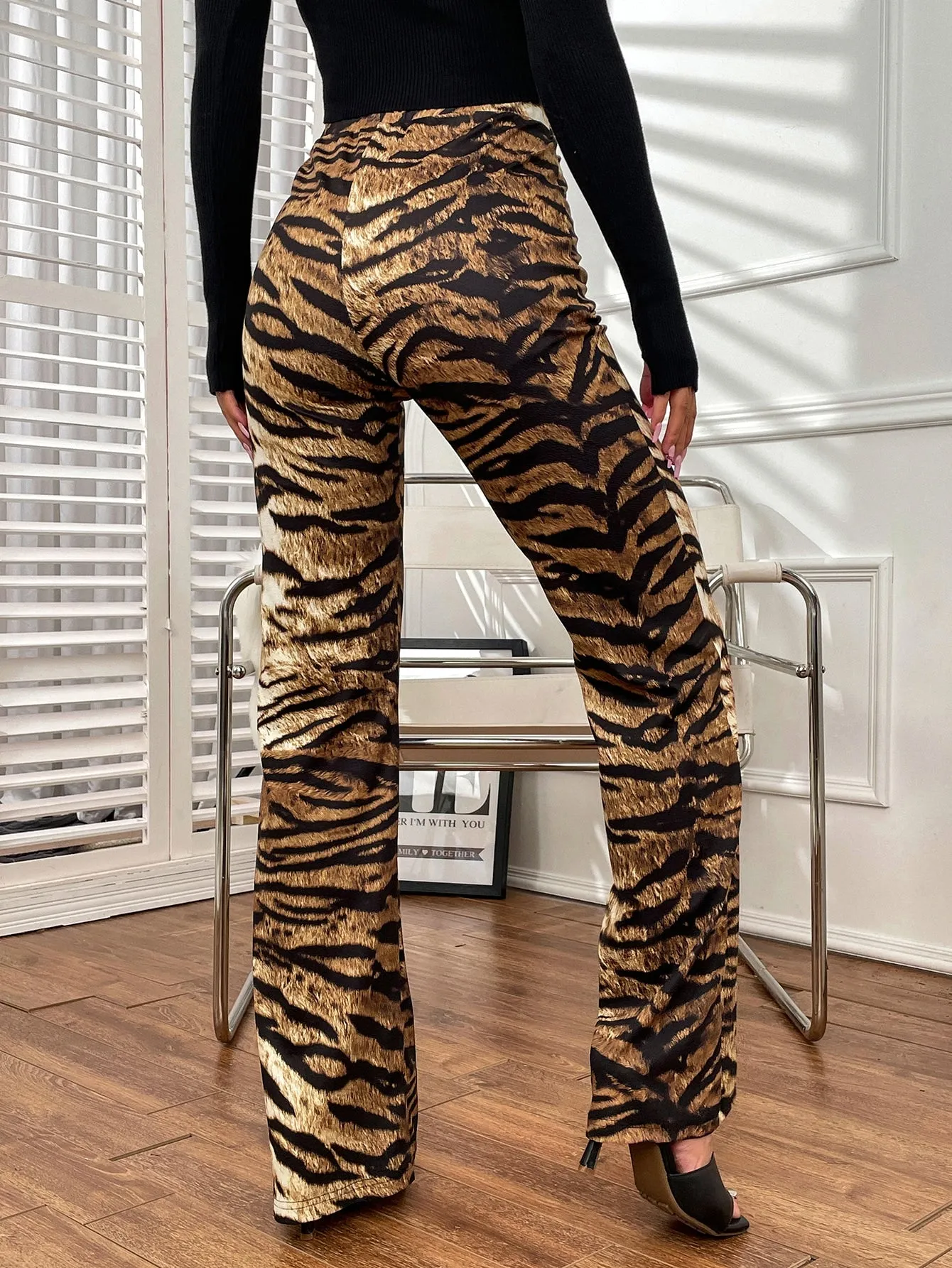 Glamorous Animal Natural Long Women Pants