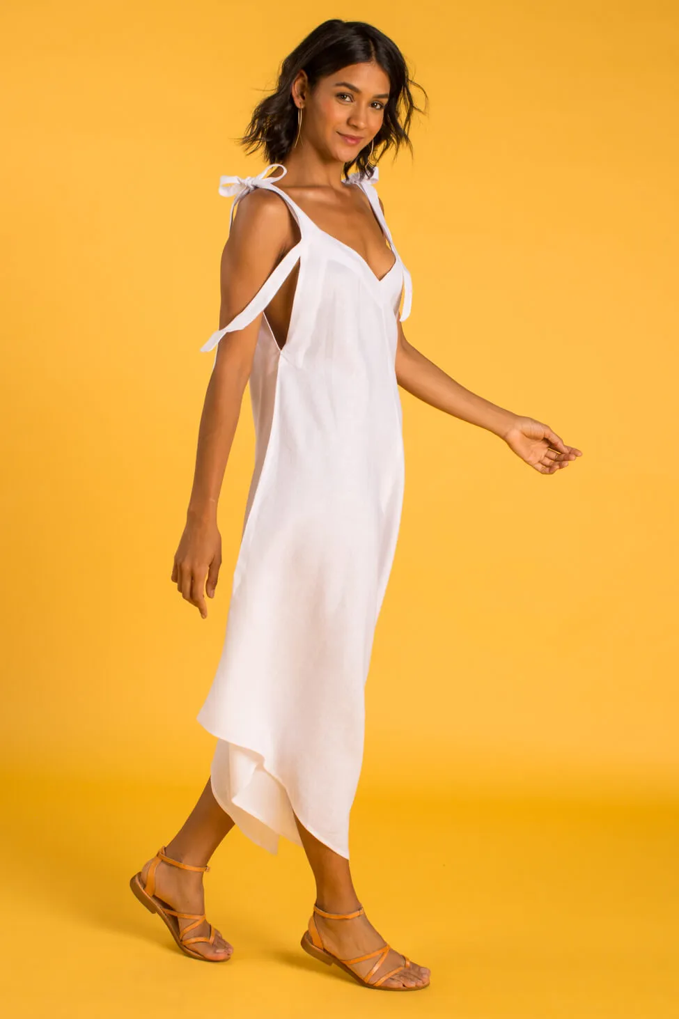 GRANADINA Linen Jumper - White