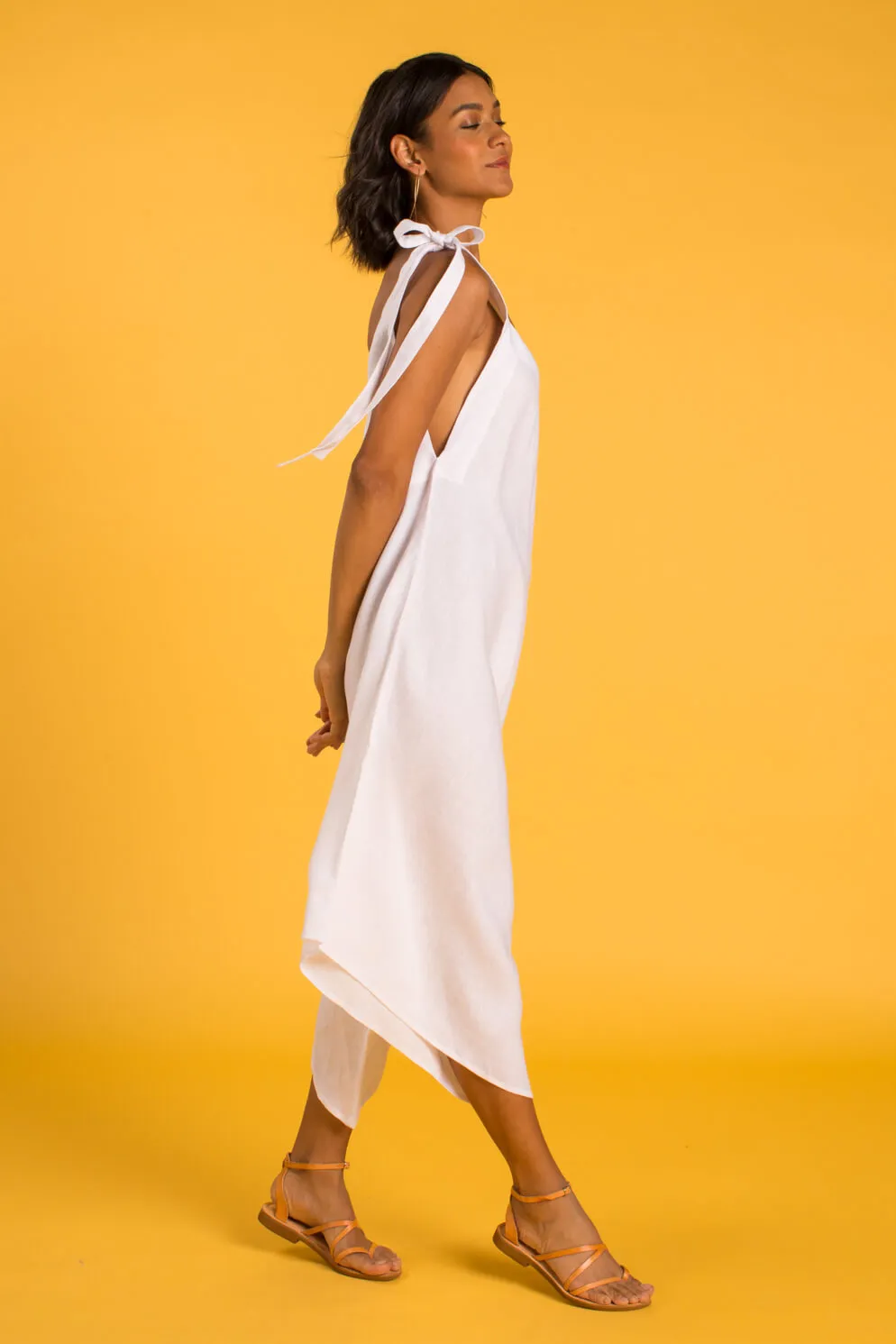 GRANADINA Linen Jumper - White