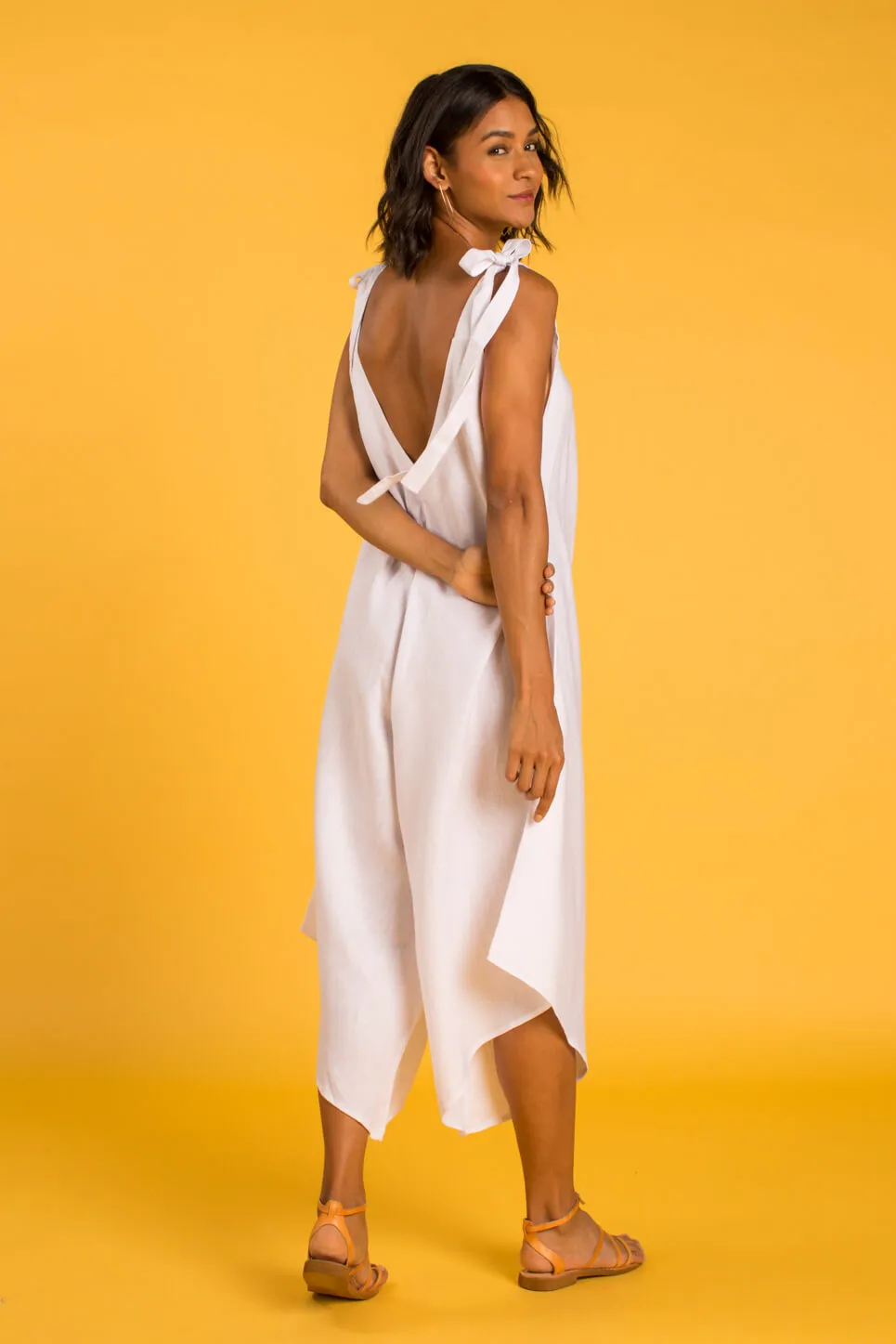 GRANADINA Linen Jumper - White