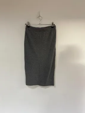 Grey pencil skirt, H&M, Size 8 (Elastane, Cotton, Polyester)