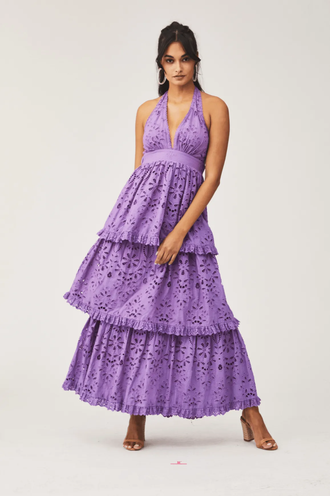 Halter Neck Maxi Dress Violet