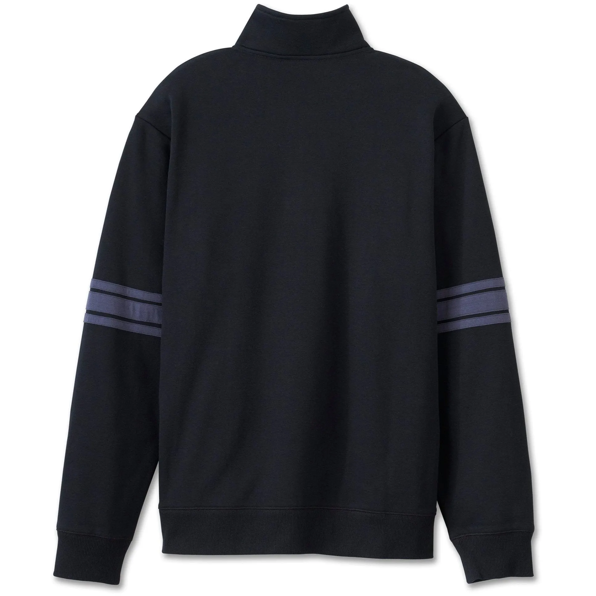 Harley-Davidson Men's Bar & Shield 1/4 Zip-Up Long Sleeve Fleece Jacket, Black 96100-25VM