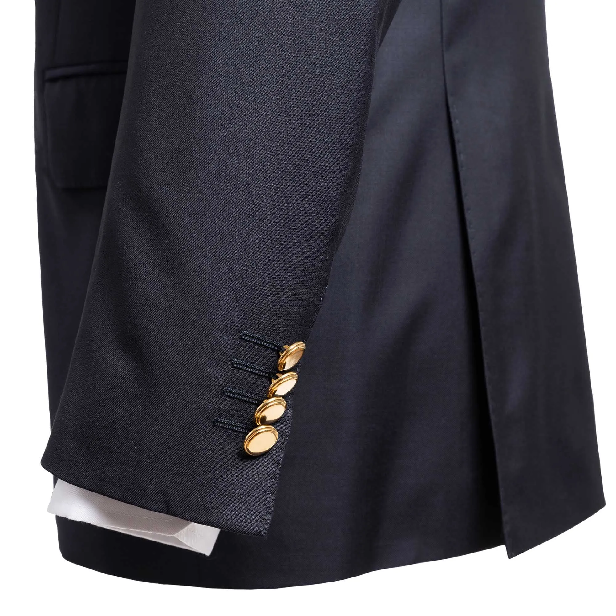 Henry Sartorial  Zegna Travel Fabric Peak Lapel Twill Blazer NAVY REG