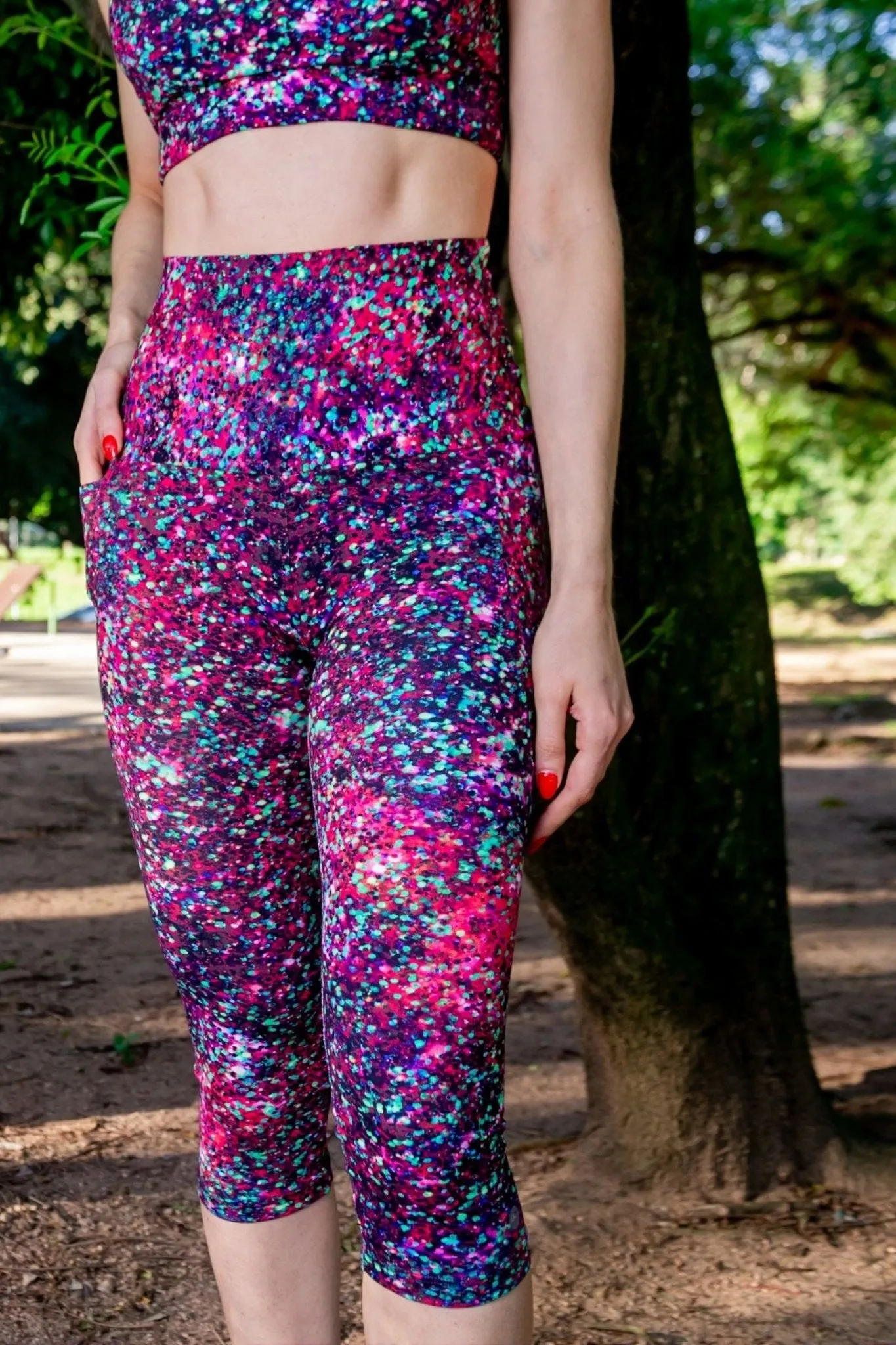 High Waist 3/4 - Starry Nights