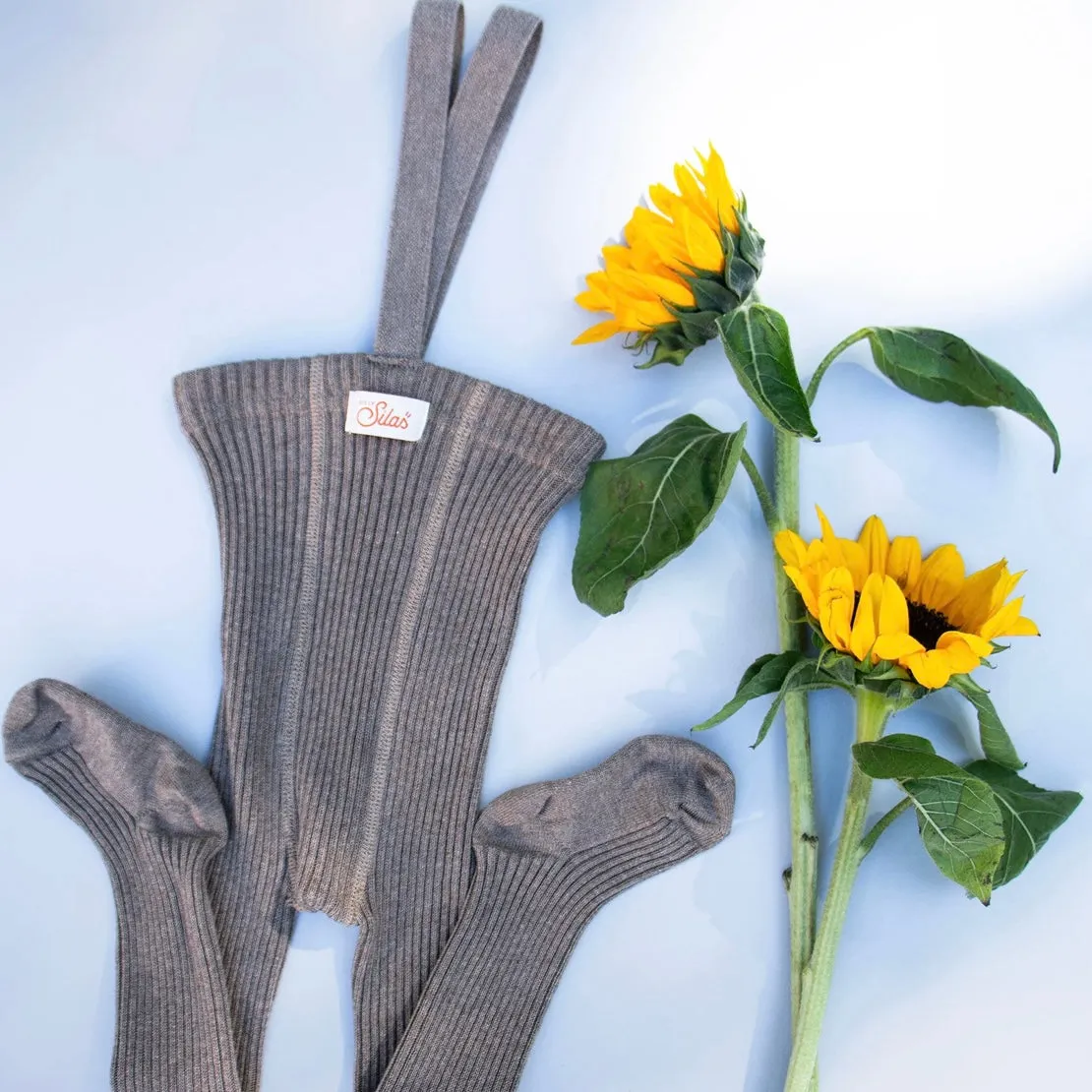 Hippy Footed Tights With Braces - Cocoa Blend