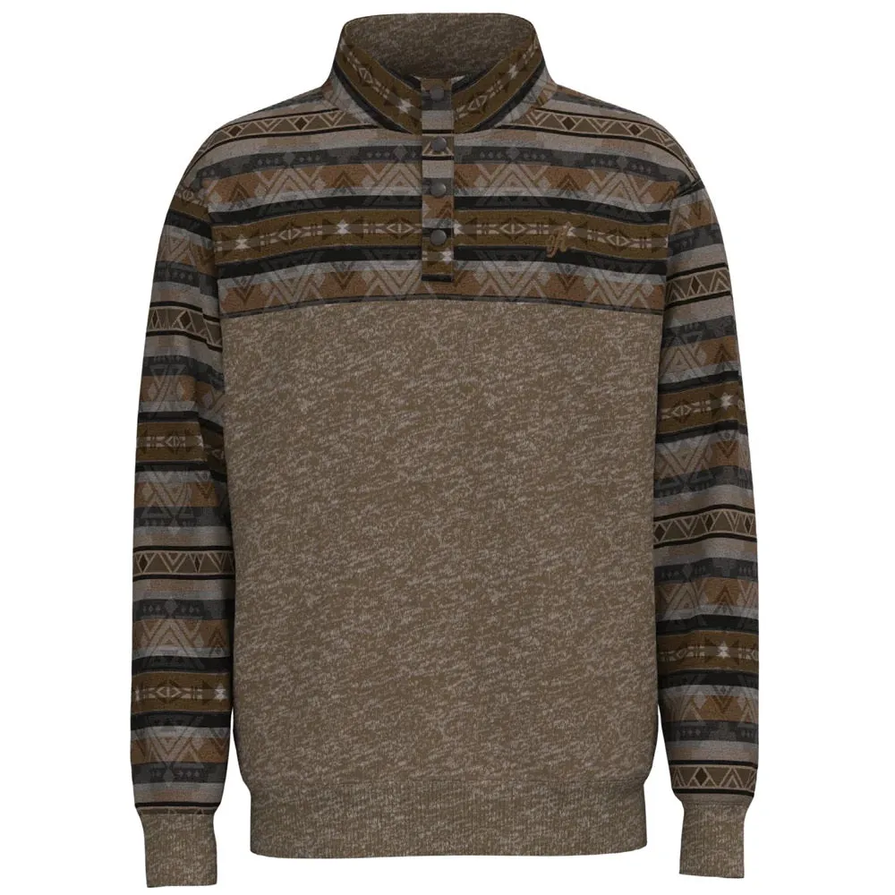 'Hooey' Men's "Stevie" Aztec Print Pullover - Tan