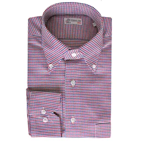 Houndstooth Pure Cotton Long Sleeve Shirt