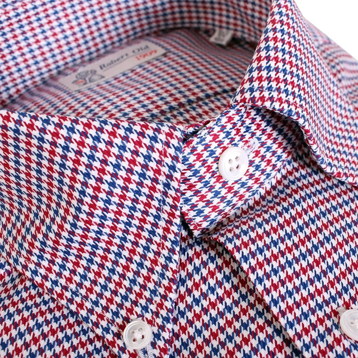 Houndstooth Pure Cotton Long Sleeve Shirt