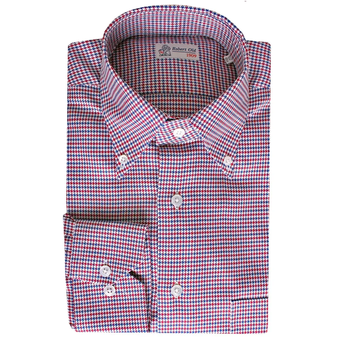Houndstooth Pure Cotton Long Sleeve Shirt