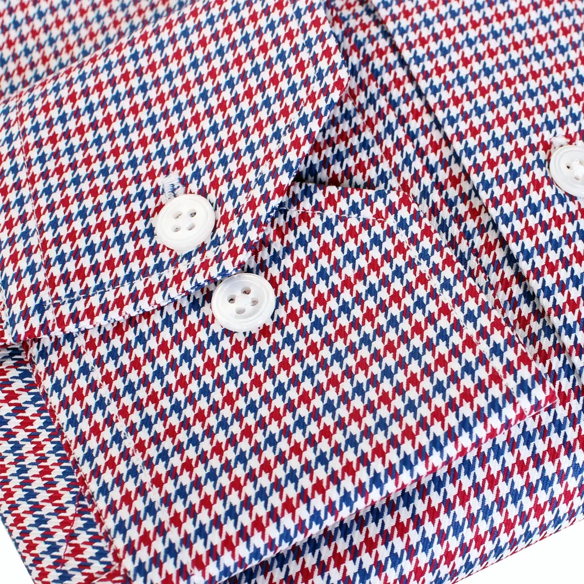 Houndstooth Pure Cotton Long Sleeve Shirt