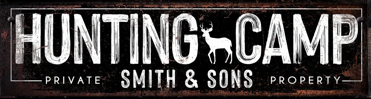 Hunting Camp Sign - Family Name