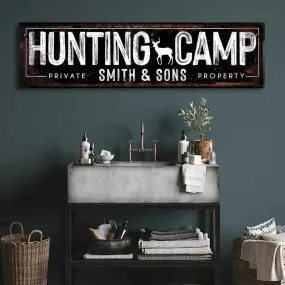 Hunting Camp Sign - Family Name