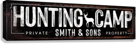 Hunting Camp Sign - Family Name