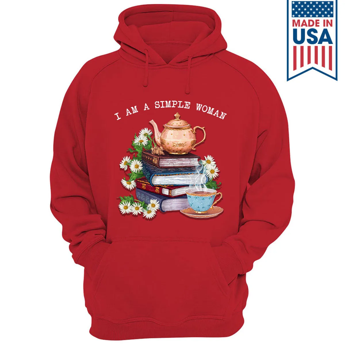 I Am A Simple Woman Tea Book Lovers Gift HDB2034