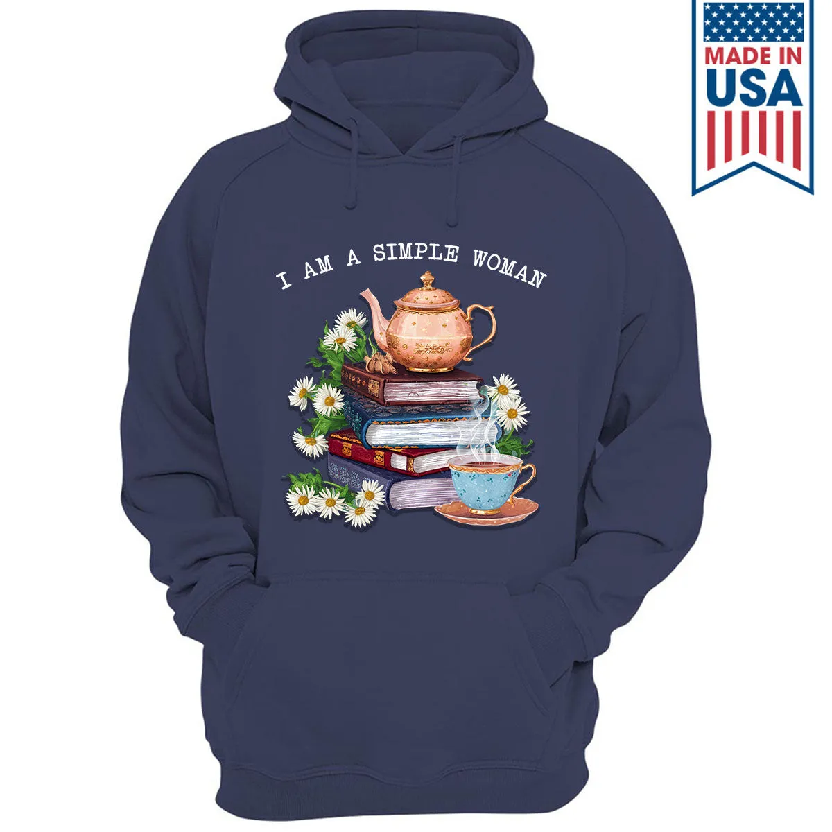 I Am A Simple Woman Tea Book Lovers Gift HDB2034