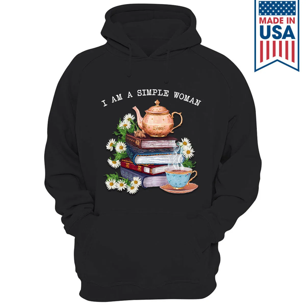 I Am A Simple Woman Tea Book Lovers Gift HDB2034