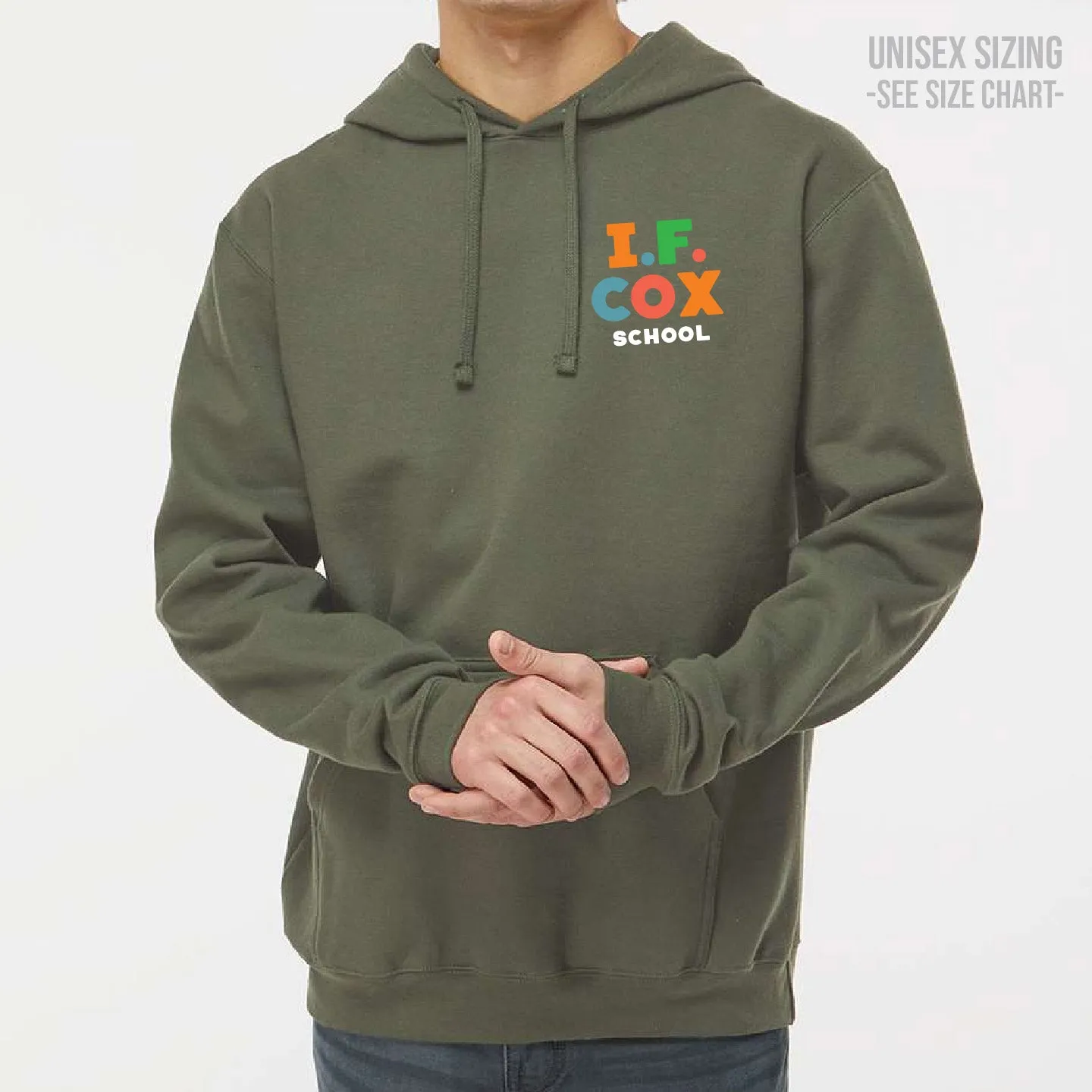I.F. Cox School LC Logo ADULT Pullover Hoodie (IFCT005-3320)