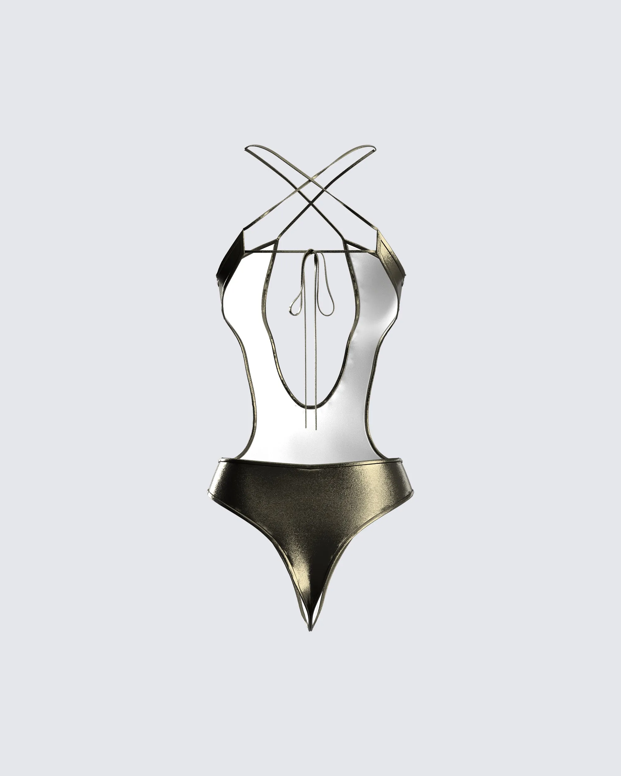 Jarah Metallic Gunmetal One Piece