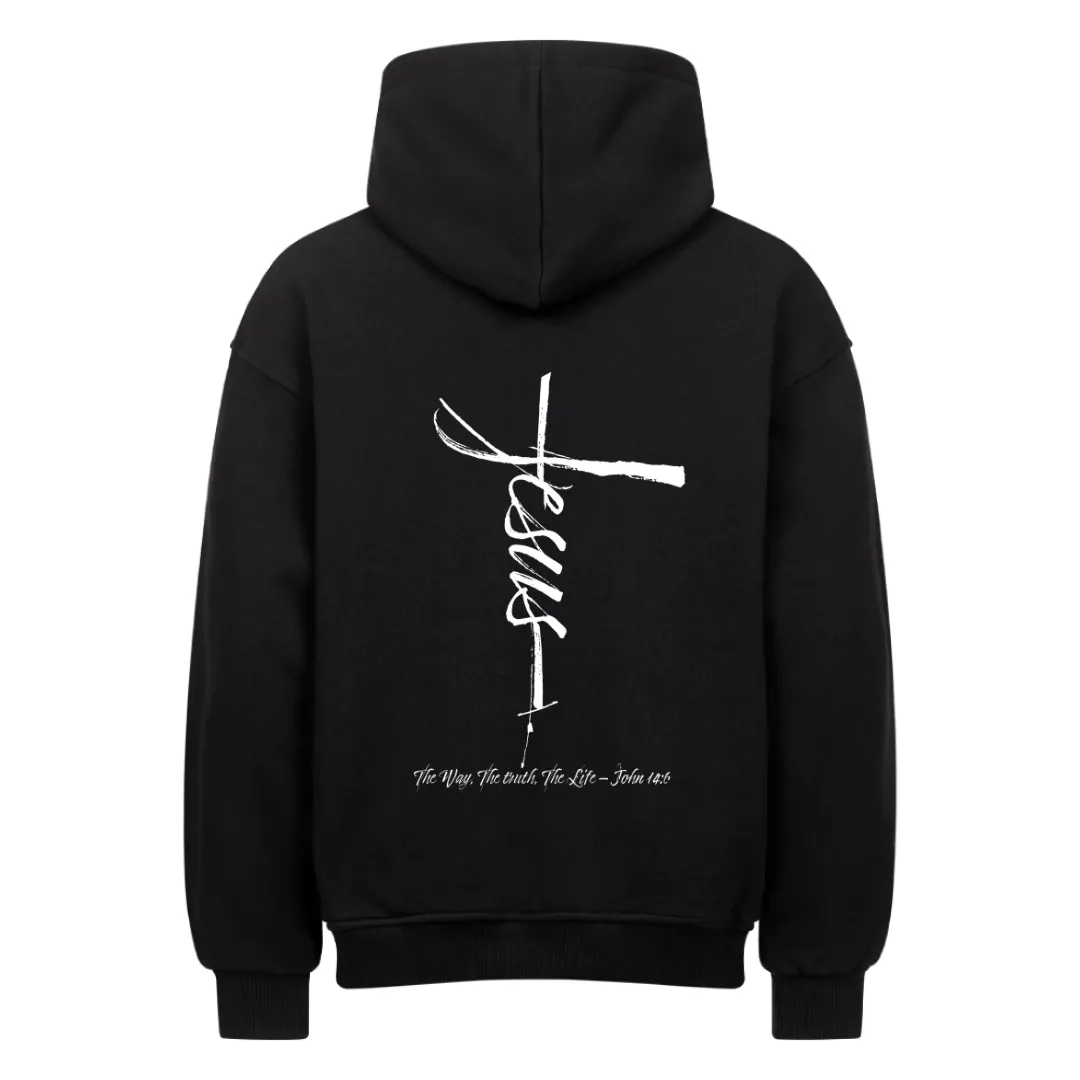 Jesus Cross Oversized Hoodie BackPrint