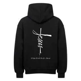 Jesus Cross Oversized Hoodie BackPrint
