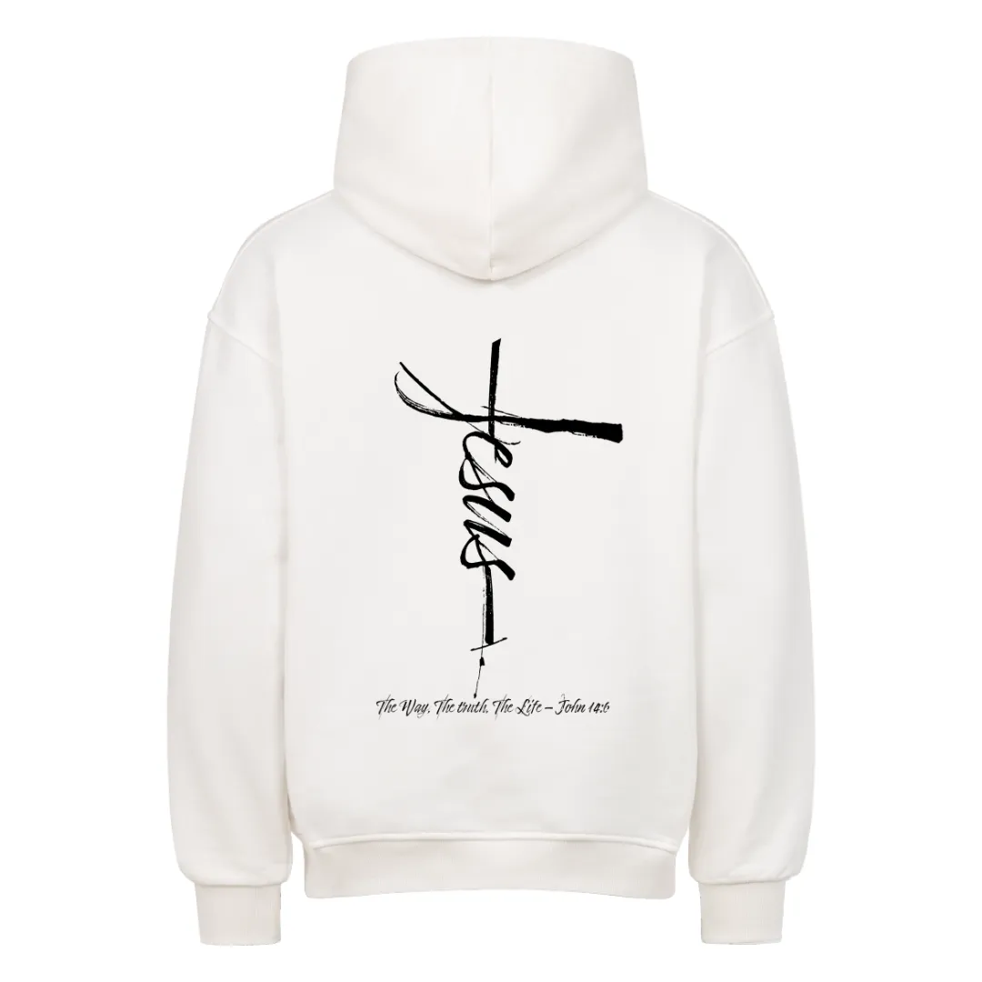 Jesus Cross Oversized Hoodie BackPrint