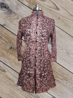Kashmiri Woolen Coat Aari Embroidery