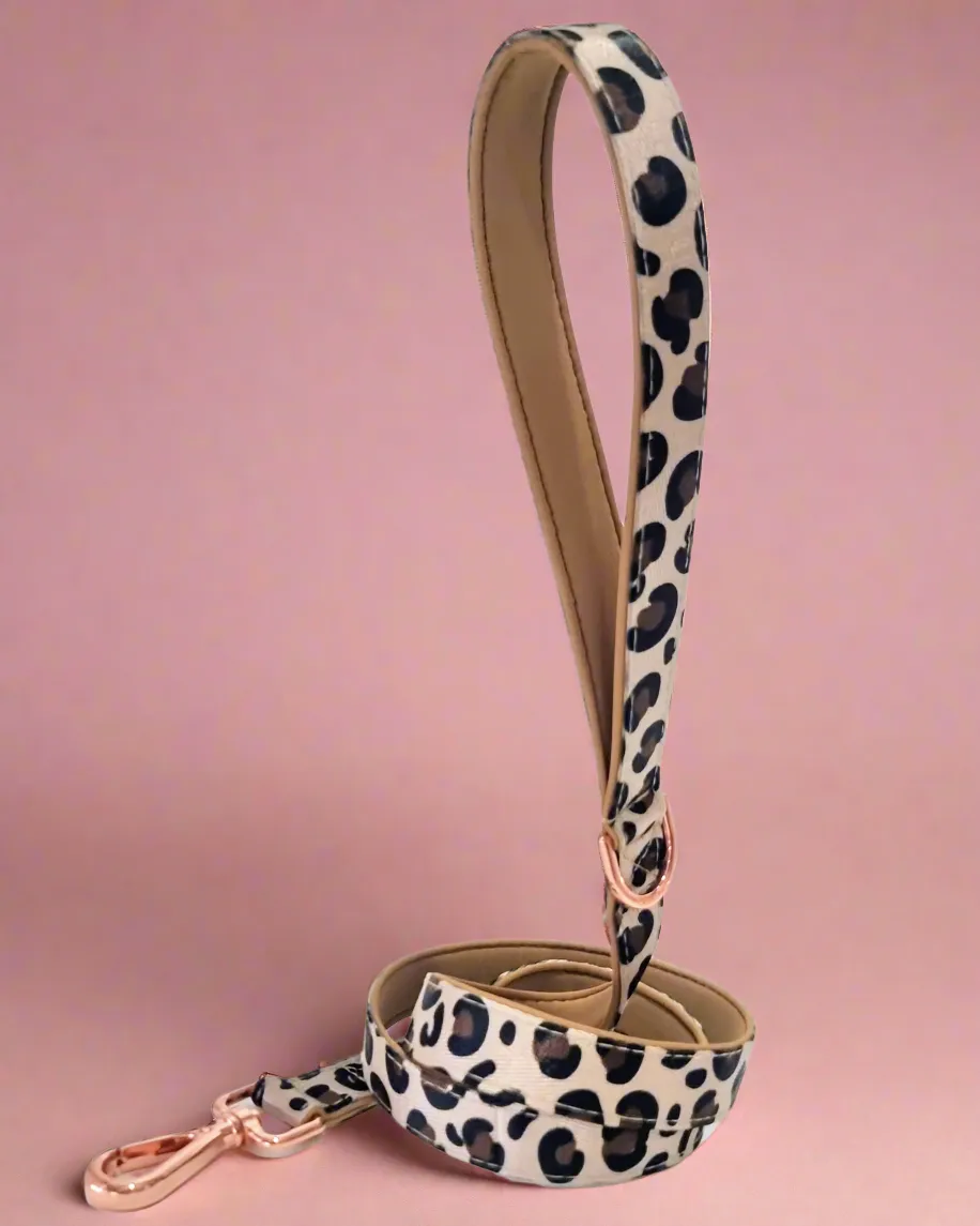 Leopard Dog Leash - Neoprene Padded