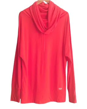 Light Spring Melonberry Drawstring Cowl Neck Pullover