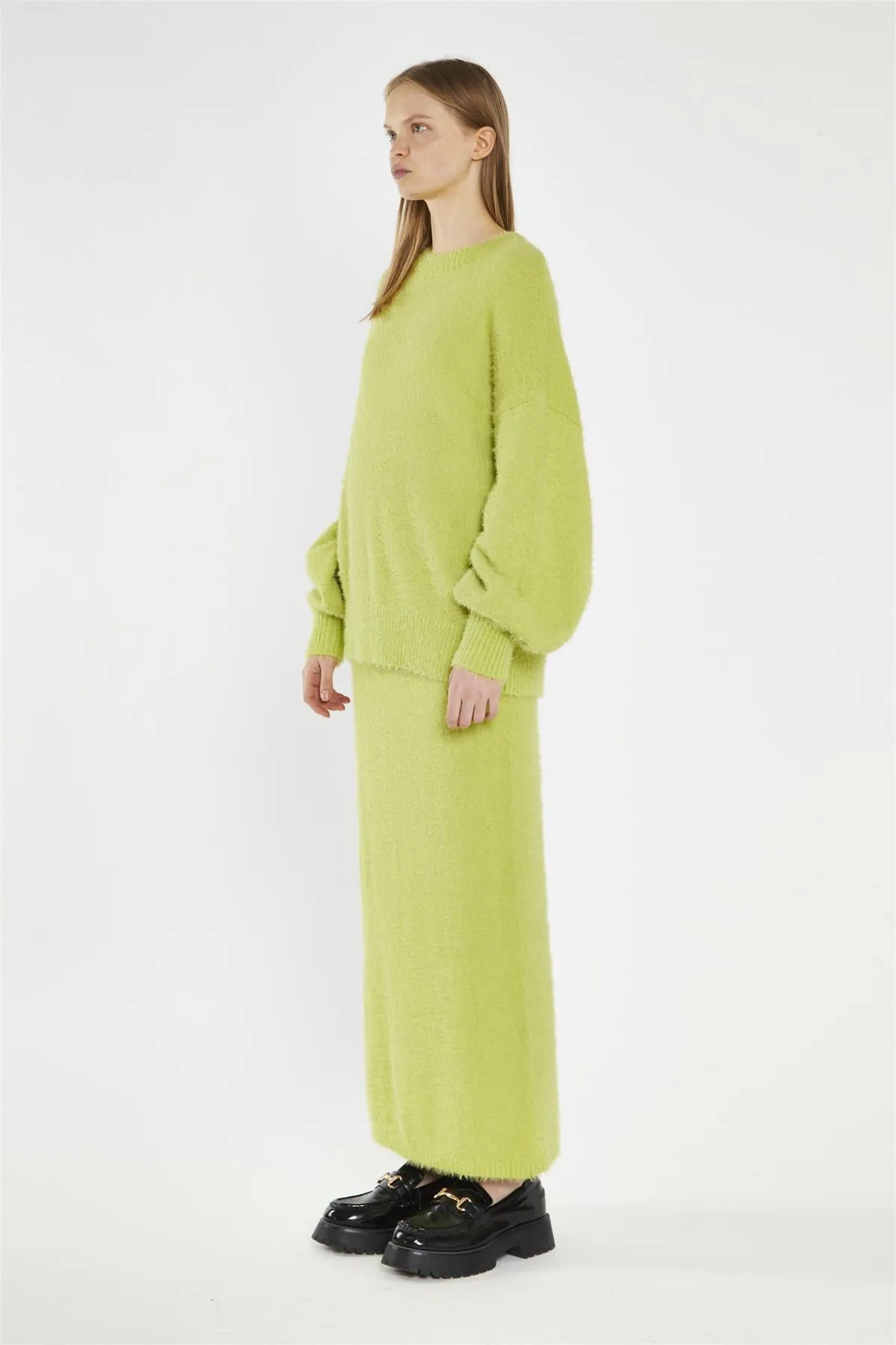 Lime-Green Oversized Fit-Jumper