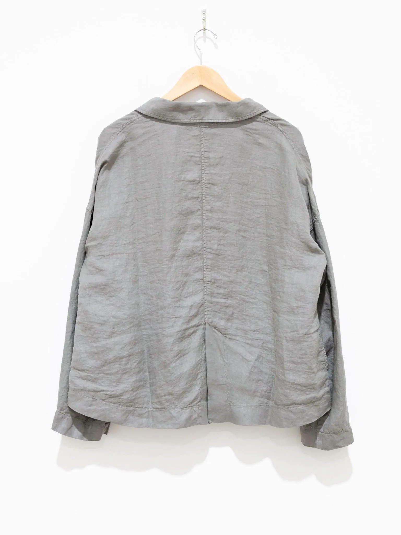 Linen Loose Blazer - Stone Gray