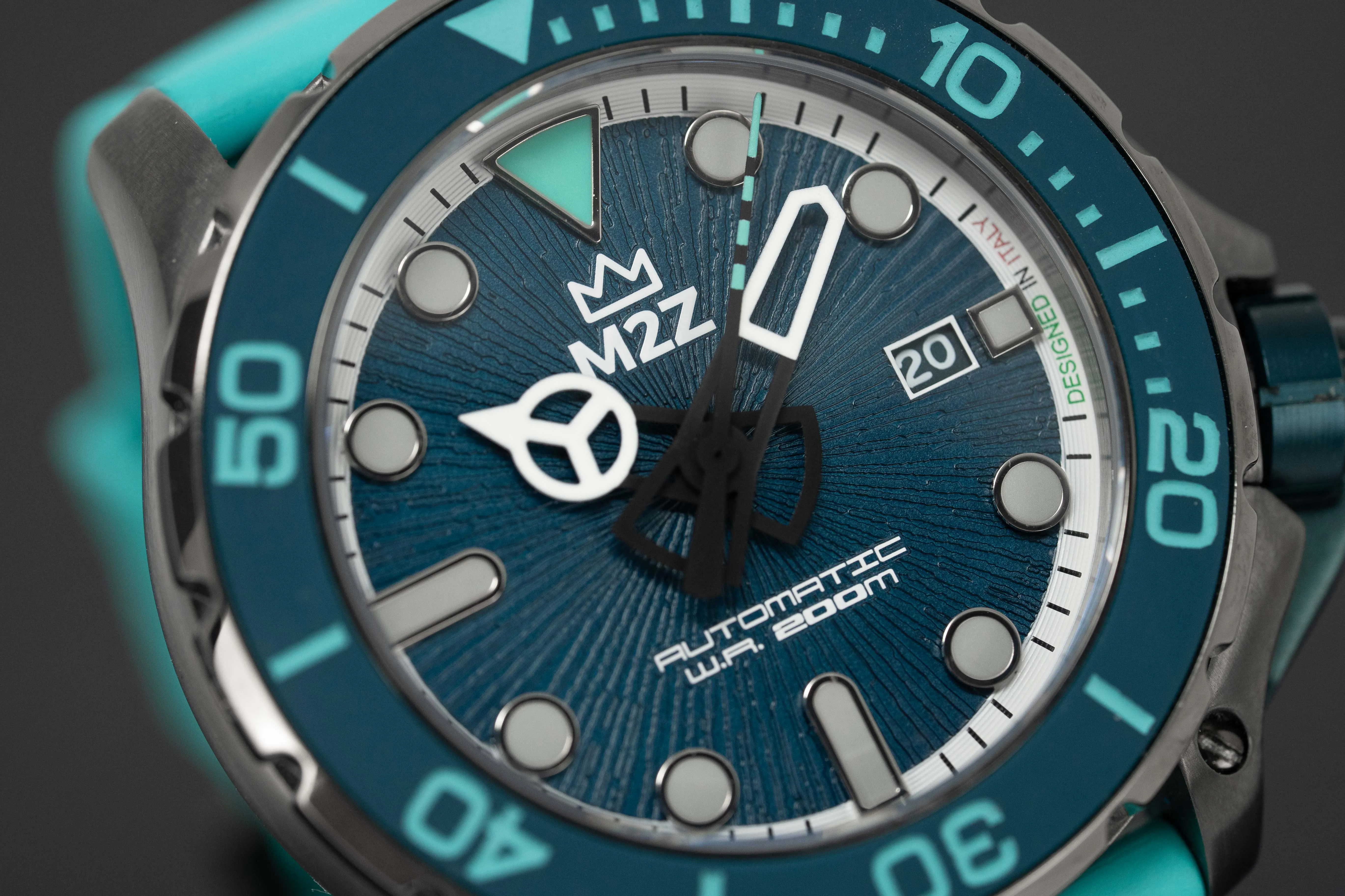 M2Z Men's Watch Diver 200 Teal 200-011