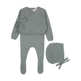 Mema Knits Dove Jumper Footie   Cardigan