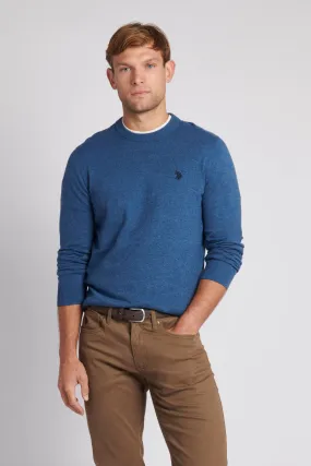 Mens Cotton Crewneck in Set Sail Marl