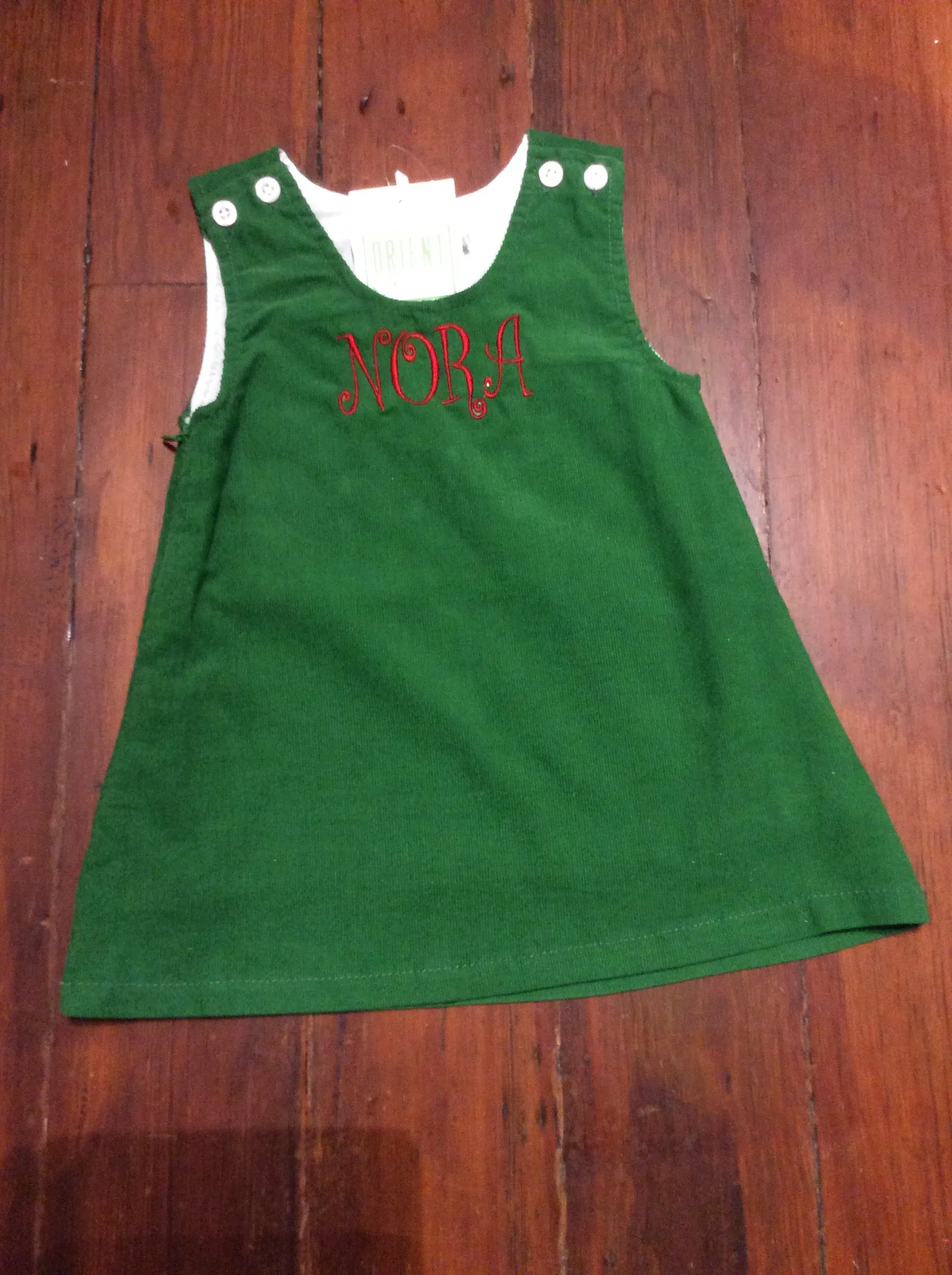 MONOGRAM CORDUROY JUMPER GREEN