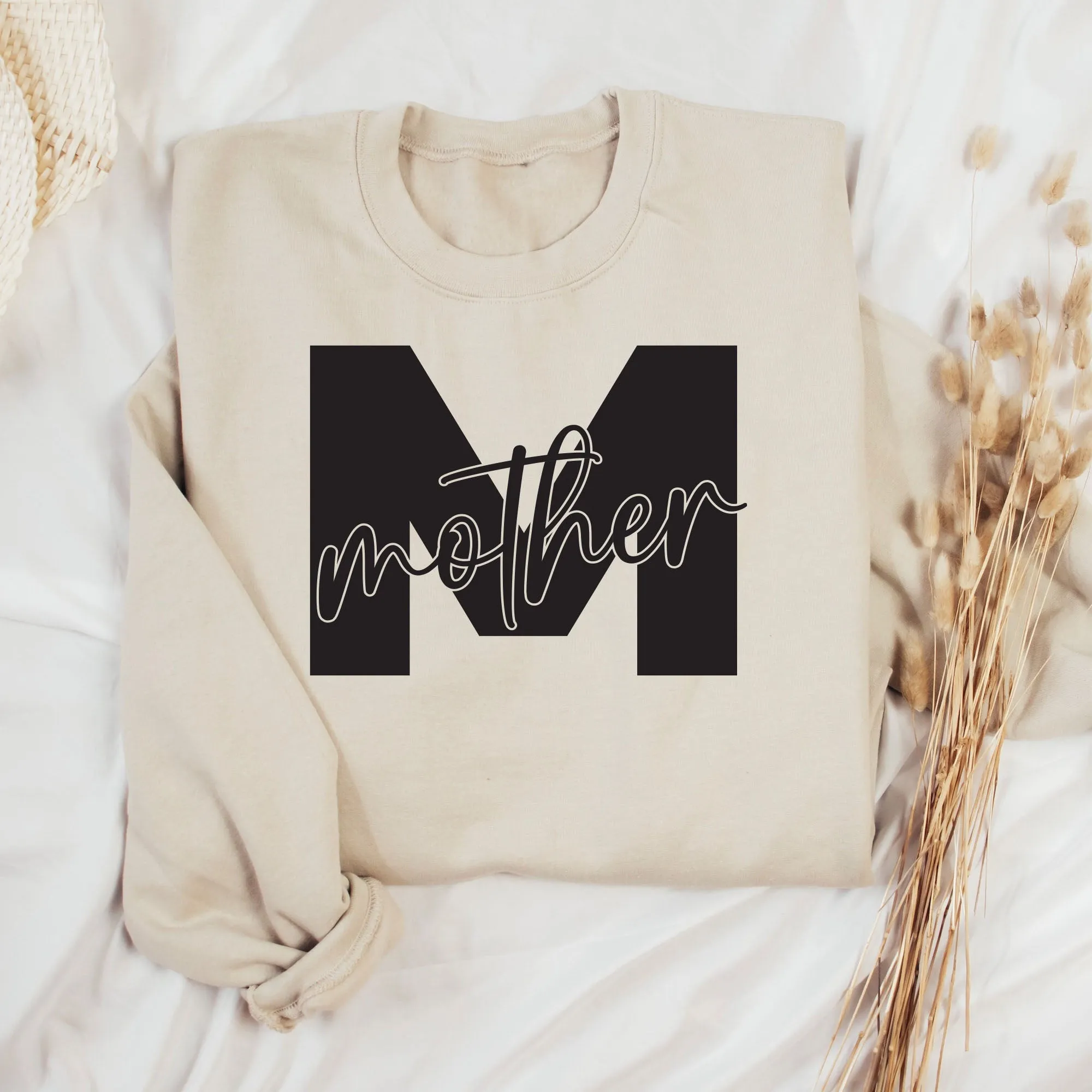 Motherhood Pullover/ Large Letter Sweatshirt - Mother
