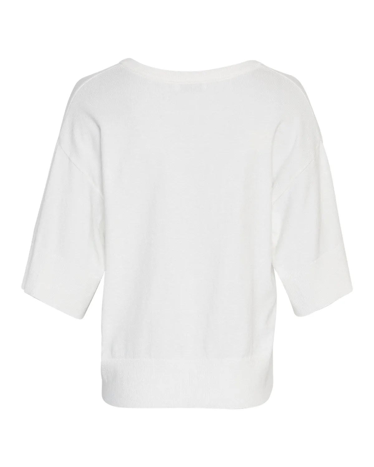 MSCHEslina Rachelle 2/4 V Neck Pullover Egret
