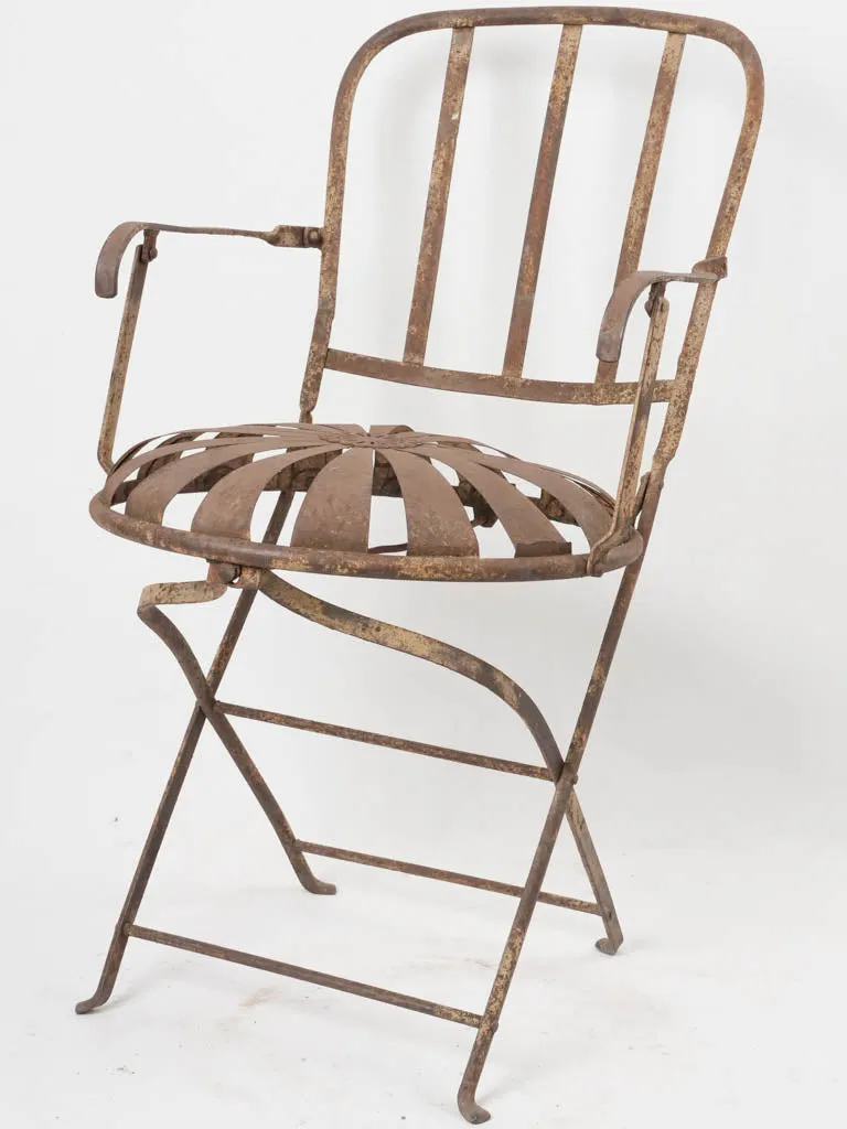 Napoleon III folding garden chair - daisy seat