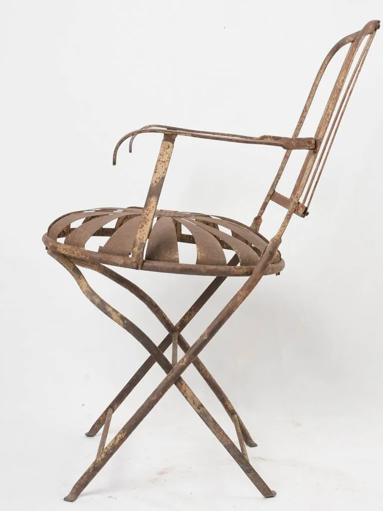 Napoleon III folding garden chair - daisy seat