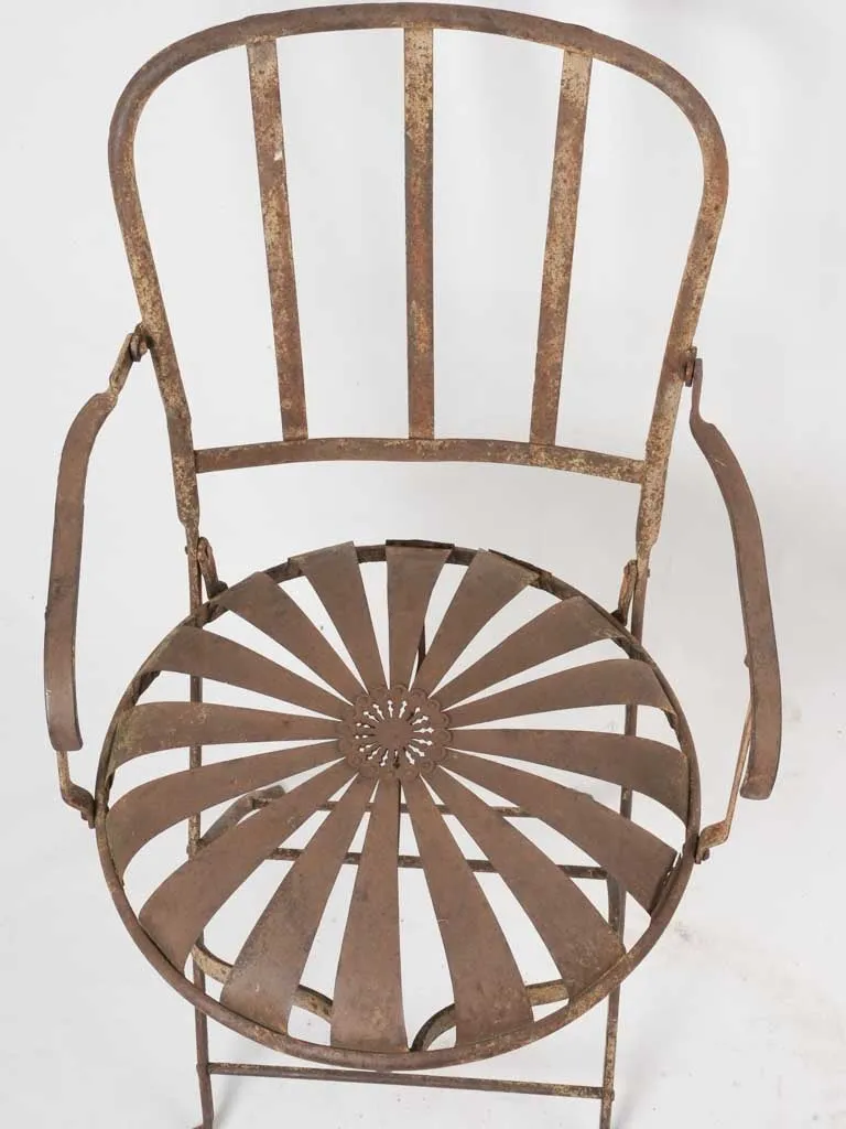 Napoleon III folding garden chair - daisy seat