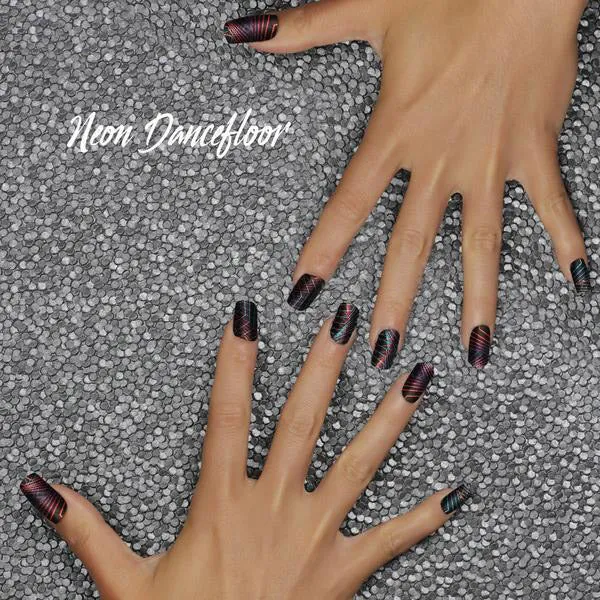 Neon Dancefloor Nail wraps